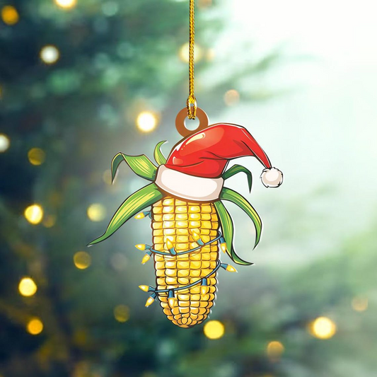 Sweet Corn Christmas Tree Ornament, Corn Christmas Light Hanging Ornament Decor Gift