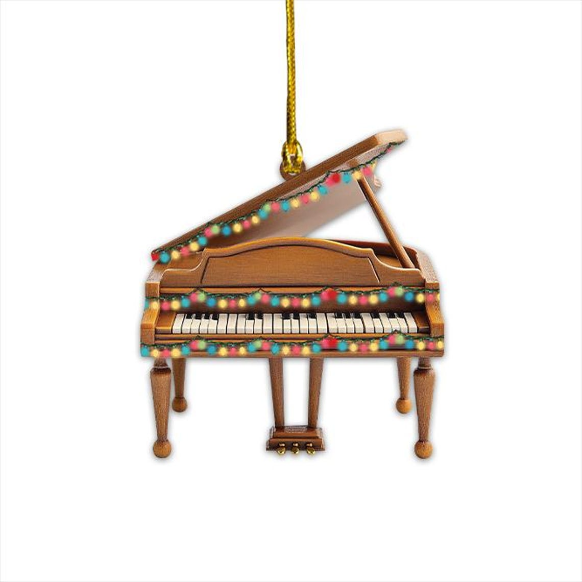 Piano Hanging Christmas Tree Light Ornament, Christmas Music Lovers Ornament Decor Gift