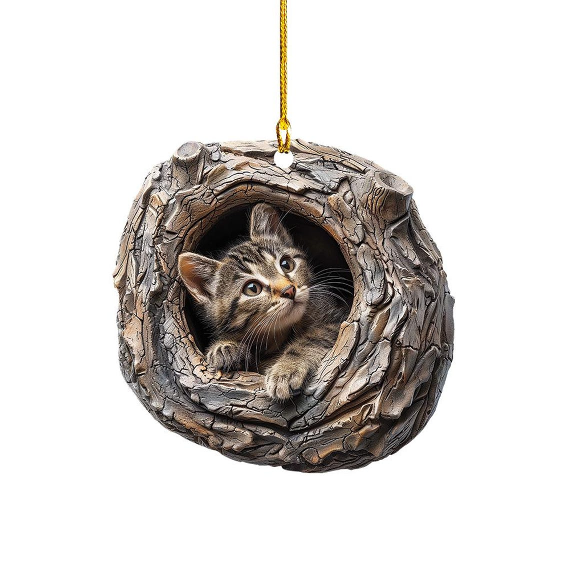 Cat Christmas Hanging Ornament, Cat Rearview Mirror Car Ornament Decor Holiday Gift