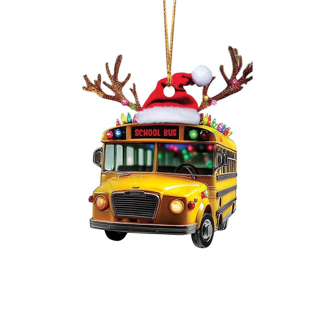 School Bus Hanging Christmas Tree Ornament, School Bus Driver Christmas Ornament Decor Gift