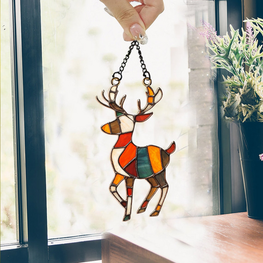 Christmas Reindeer Suncatcher, Christmas Reindeer Home Decor Gift