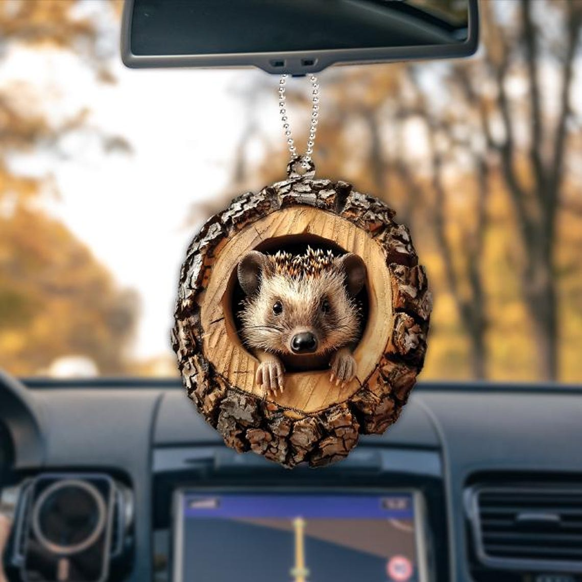 Cute Hedgehog Flat Ornament Decor, Christmas Hedgehog Hanging Ornament Holiday Gift