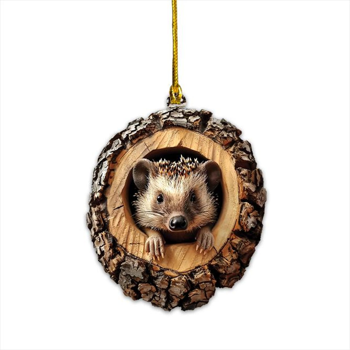 Cute Hedgehog Flat Ornament Decor, Christmas Hedgehog Hanging Ornament Holiday Gift