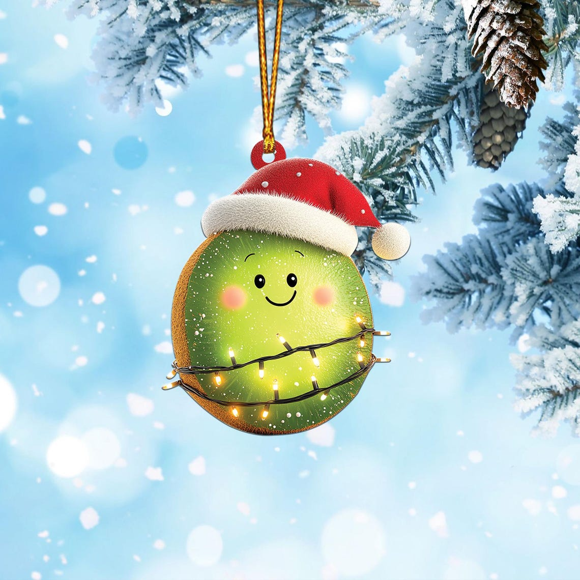 Cute Kiwi Christmas Tree Ornament Decor, Lovely Kiwi Car Hanging Christmas Ornament Gift