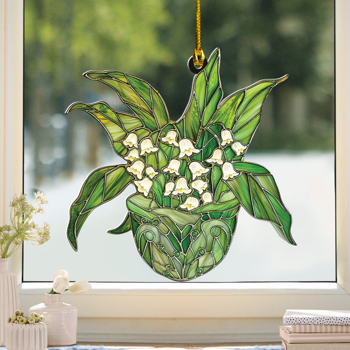 Lily Of The Valley Suncatcher, Lily Of The Valley Sun Light Catcher Ornament