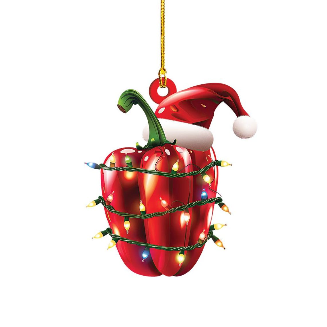 Capsicum Christmas Tree Lights Ornament, Ornament Capsicum Car Christmas Decor Gift