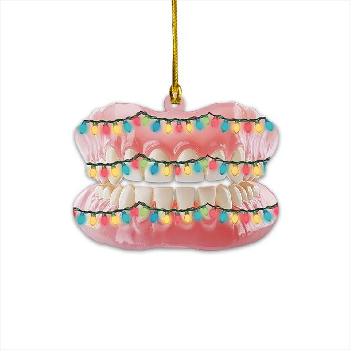 Dentist Christmas Light Ornament Gift, Christmas Dental Office Hanging Decor Ornament