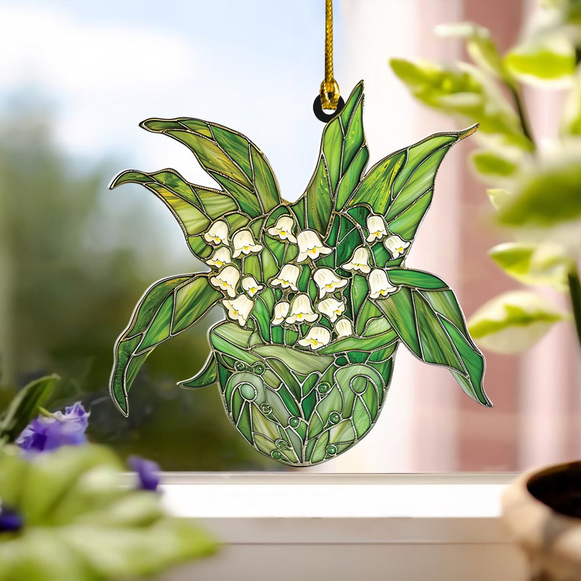 Lily Of The Valley Suncatcher, Lily Of The Valley Sun Light Catcher Ornament