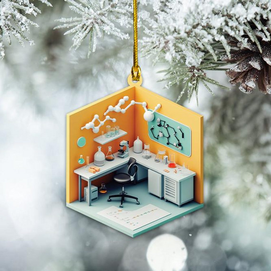 Laboratory Hanging Christmas Ornament, Scientist's Lab Ornament Decor Lovers Gift