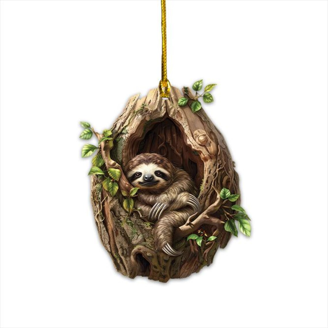 Cute Sloth Christmas Ornament, Sloth Rearview Mirror Car Ornament Decor Home Gift