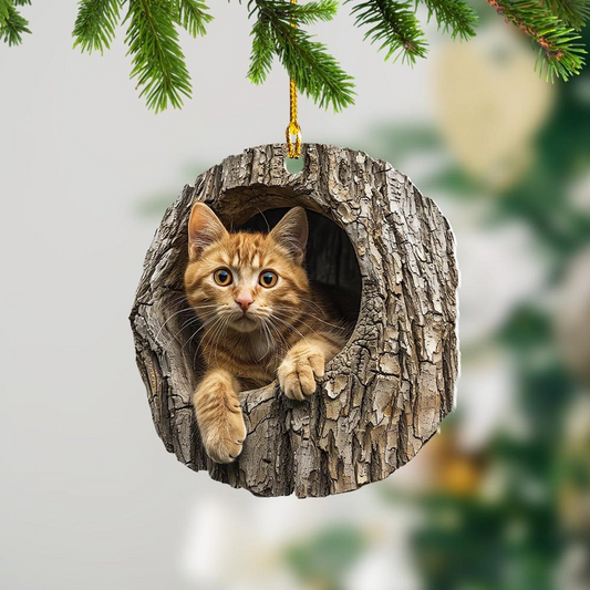 Cute Cat Christmas Ornament Decor, Christmas Cat Hanging Ornament Lovers Holiday Gift