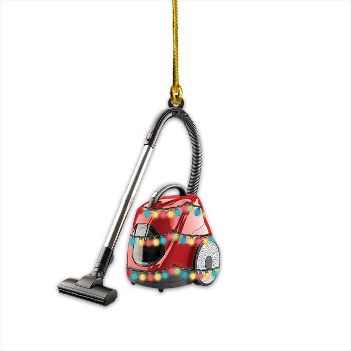 Robotic Vacuum Cleaner Hanging Ornament, Vacuum Cleaner Christmas Light Ornament Decor