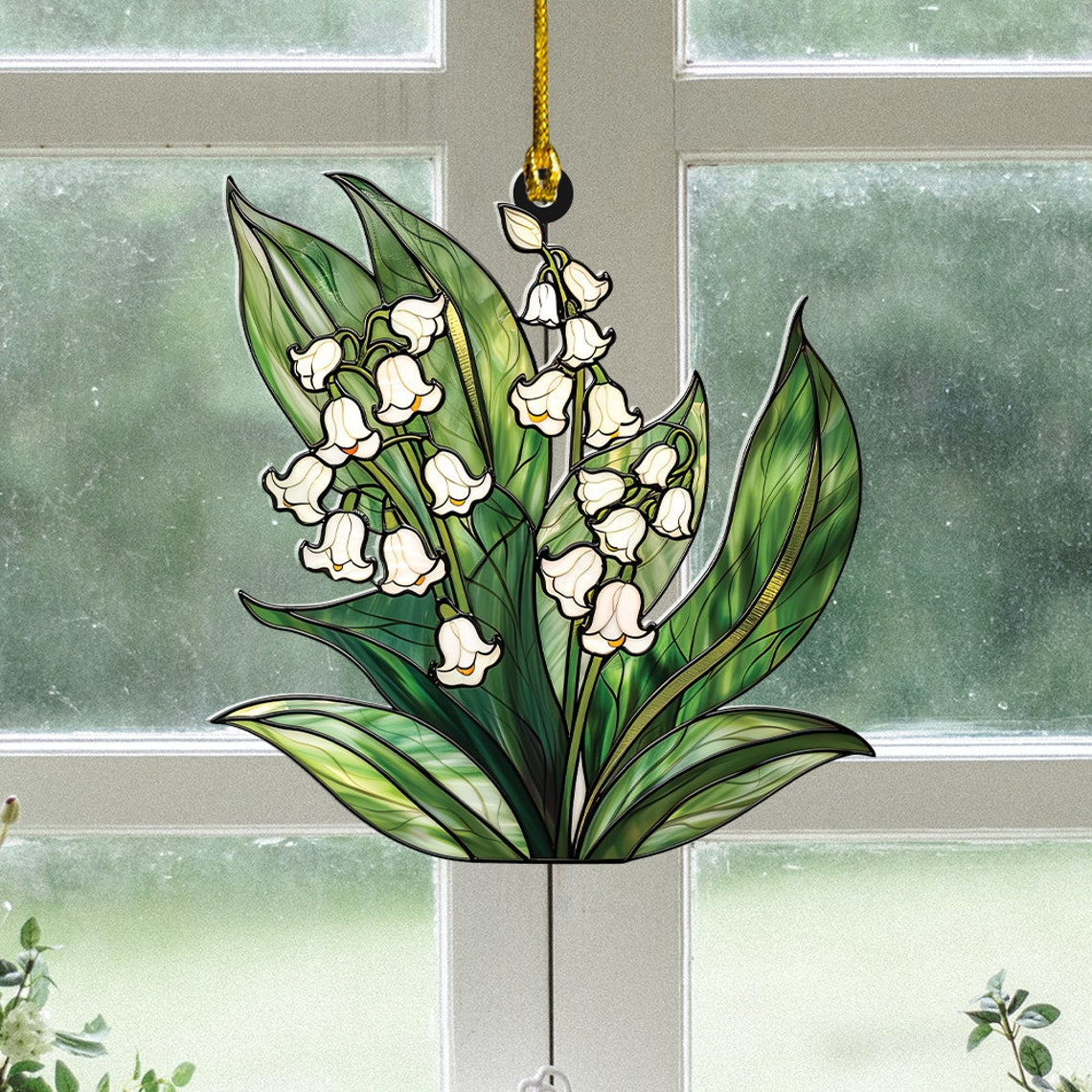 Lily Of The Valley Sun Light Suncatcher, Flower Home Window Hanging Decor