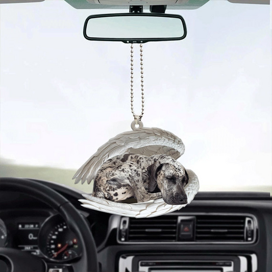 Cute Great Dane Dog Angel Wings Car Ornament, Great Dane Dog Hanging Christmas Ornament Decor