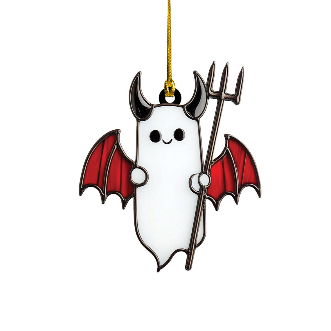 Cute Ghost Funny Halloween Hanging Window Suncatcher, Cute Ghost Window Hanging Decor