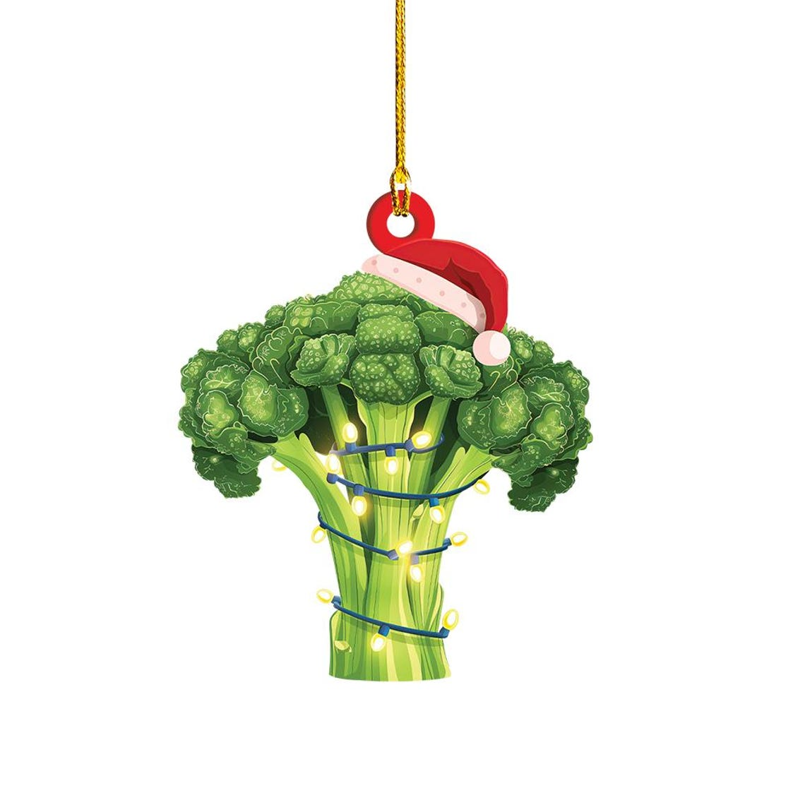 Broccoli Christmas Tree Lights Ornament, Ornament Christmas Broccoli Hanging Decor Holiday Gift