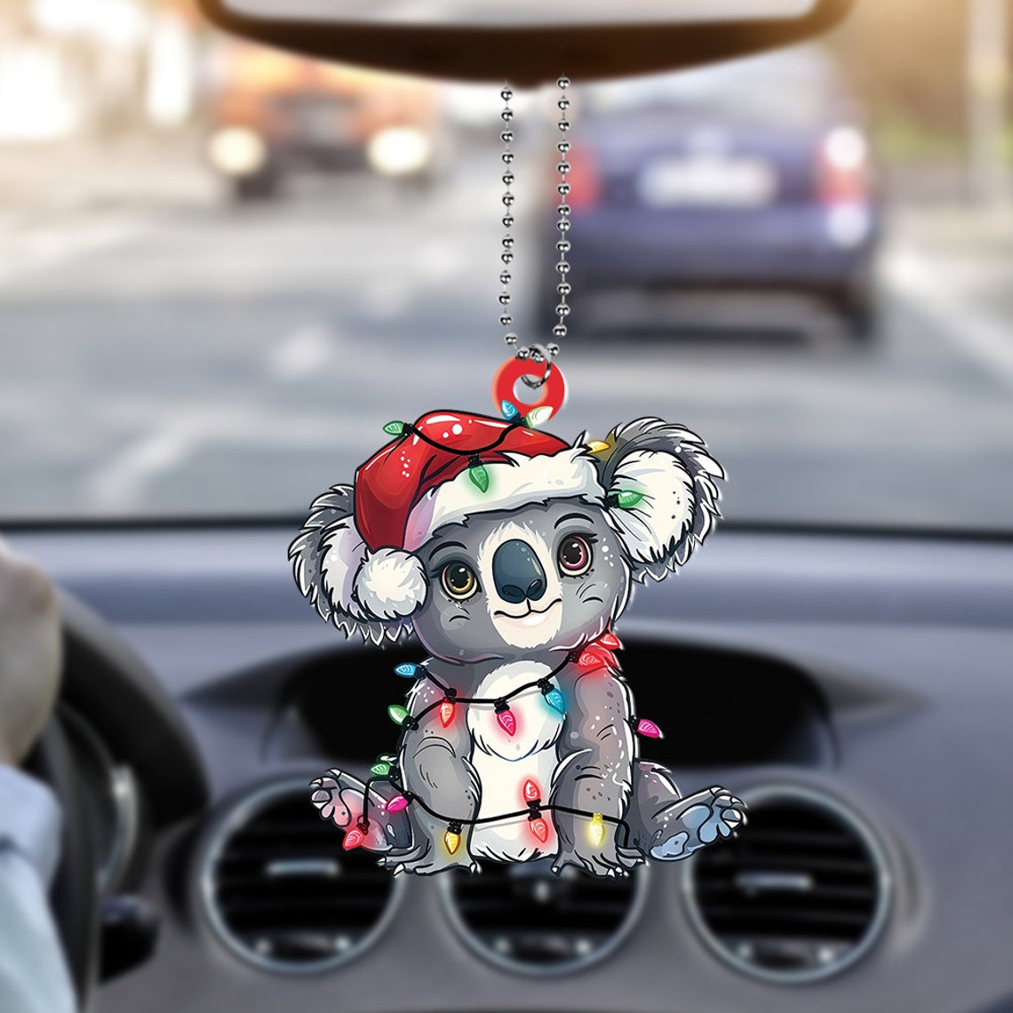 Cute Koala Christmas Lights Ornament, Koala Hanging Christmas Tree Ornament Decor Gift