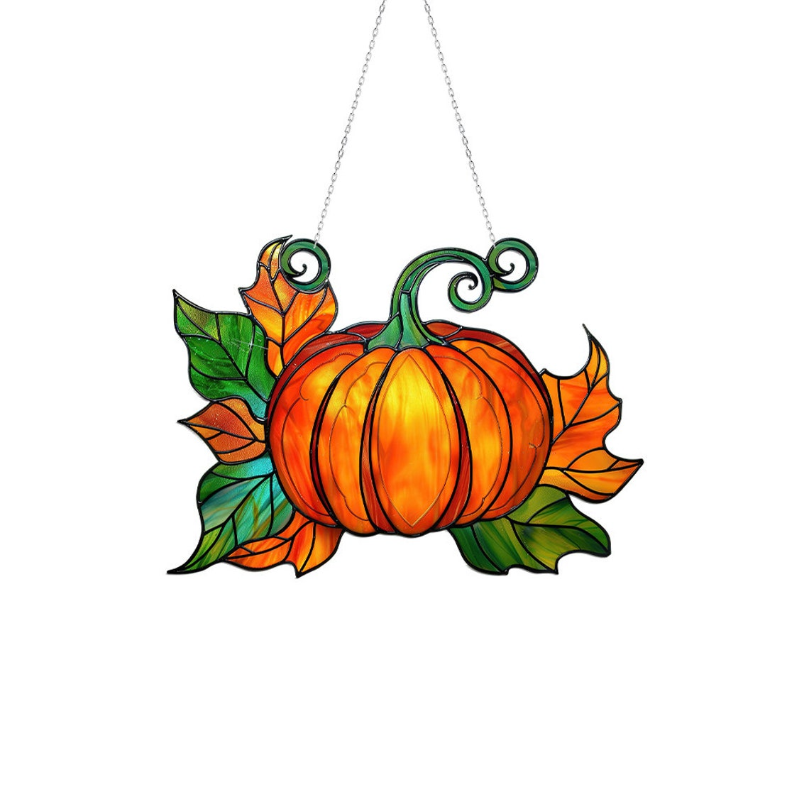 Halloween Cute Pumpkin Suncatcher, Pumpkin Hanging Ornament Decor Gift