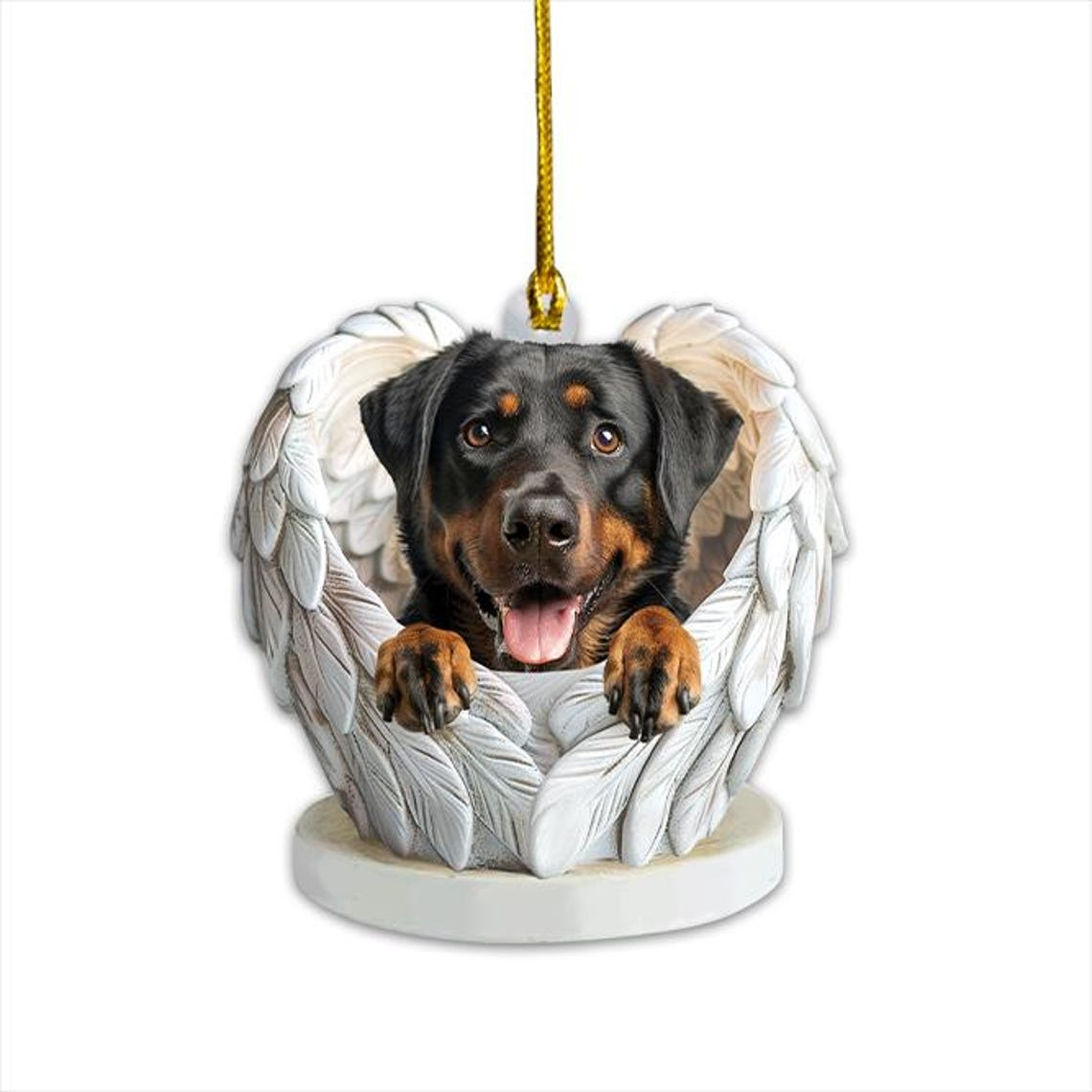 Cute Boerboel Dog Angel Wings Hanging Ornament, Christmas Boerboel Dog Car Ornament Decor Gift