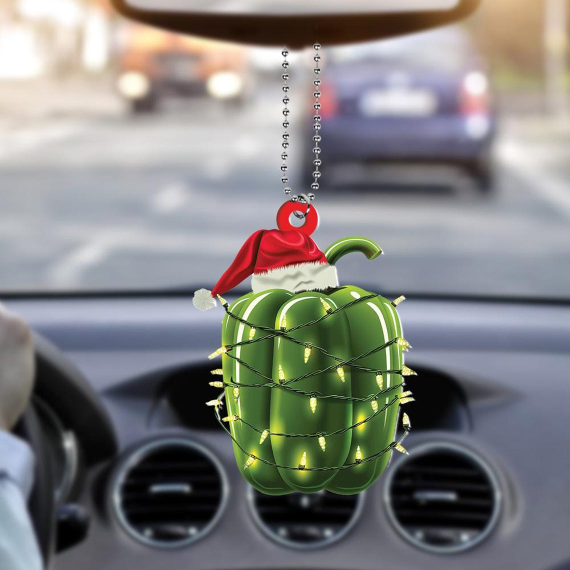 Cute Bell Pepper Christmas Lights Ornament, Christmas Bell Pepper Car Ornament Decor Holiday