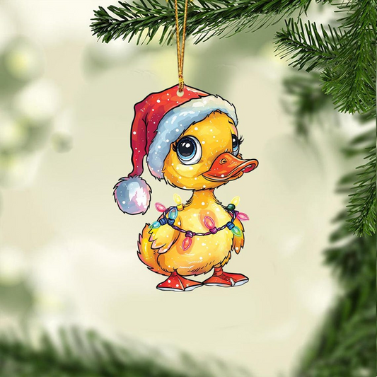 Baby Duck Christmas Light Decor Ornament, Cute Duck Christmas Hanging Ornament Holiday Gift