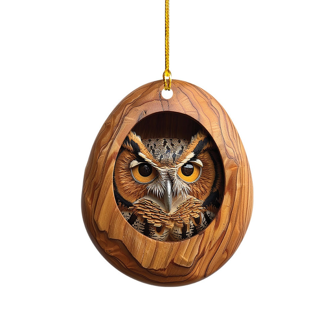 Ornament Owl Rearview Mirror Car Christmas Gift, Bird Owl Hanging Christmas Tree Ornament