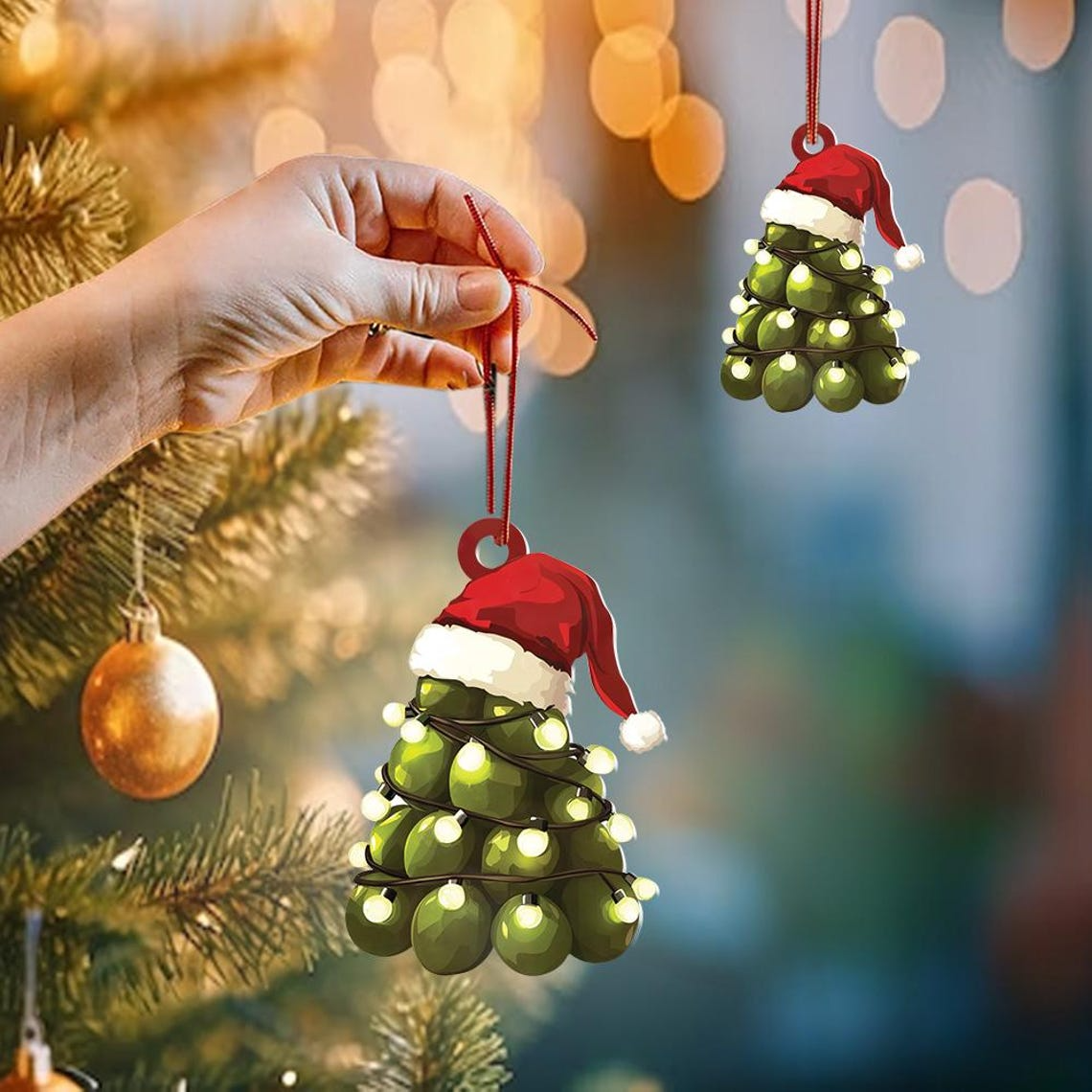 Olives Hanging Christmas Tree Ornament, Christmas Olives Flat Hanging Ornament Decor Gift