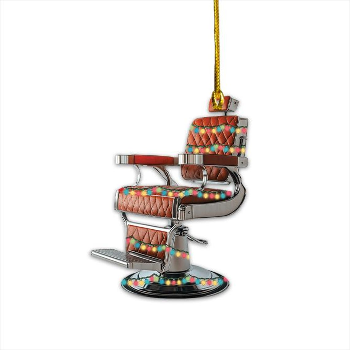 Barber Chair Christmas Light Ornament, Barber Christmas Hanging Ornament Decor Holiday Gift