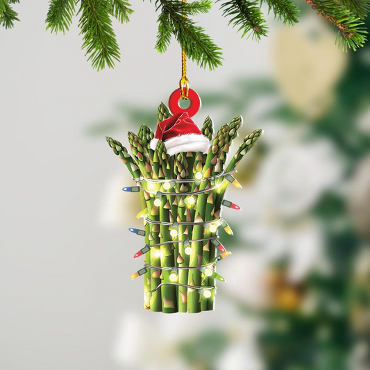 Lovely Asparagus Christmas Lights Ornament, Christmas Asparagus Hanging Ornament Decor Gift