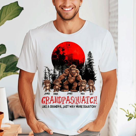 Grandpasquatch and kids - Personalized Shirt
