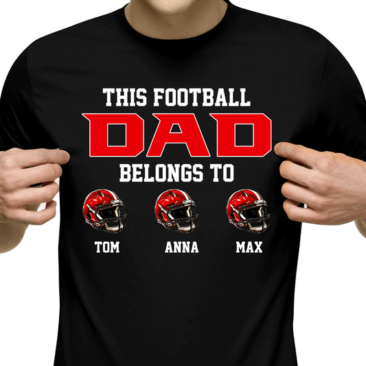 Foootball dad And Kids - Personalized Shirt